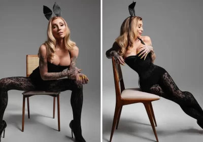 Maya Massafera posa como coelhinha da Playboy