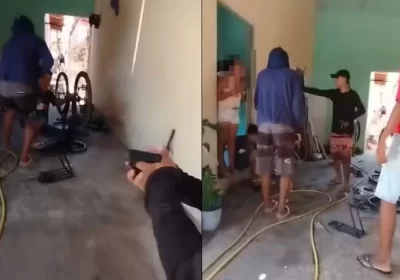 VÍDEO: Criminosos invadem casa e atiram em jovem na frente da mãe dele