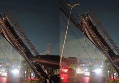 VÍDEO: Outdoor tomba, derruba fios e causa apagão em bairros de Manaus