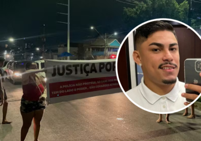 VÍDEOS: Familiares e amigos fazem protesto pela morte de jovem em Manaus