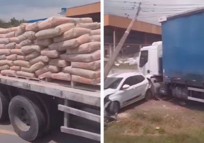 VÍDEO: Acidente causa transtornos no Distrito Industrial em Manaus