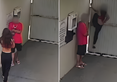 VÍDEO: Casal escala muro de motel e foge sem pagar a conta do local