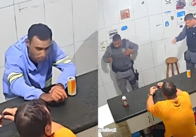 VÍDEO: Policial Militar dá dura lição em homem que batia na própria mãe doente