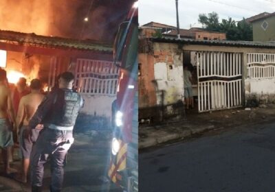 Casa fica destruída após incêndio na Zona Norte de Manaus