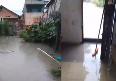 VÍDEO: Moradora tem casa alagada após chuva em Manaus: “Um rio só aqui”