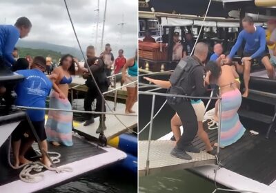 VÍDEO: Mulher leva surra após passear em barco de homem casado; VEJA