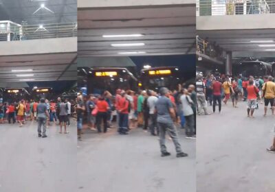 VÍDEO: Passageiros se revoltam com falta de ônibus no T4 em Manaus