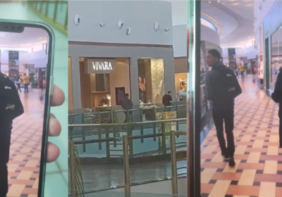 VÍDEOS — Tiroteio em shopping! Bandidos trocam tiros com seguranças durante assalto à joalheria