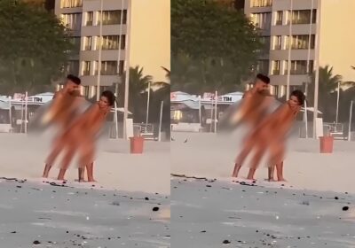 VÍDEO: Casal é flagrado em momento íntimo na praia após réveillon