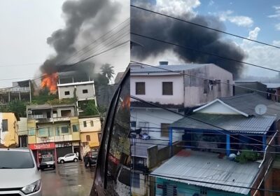 VÍDEOS: Incêndio destrói casa no bairro Petrópolis, em Manaus