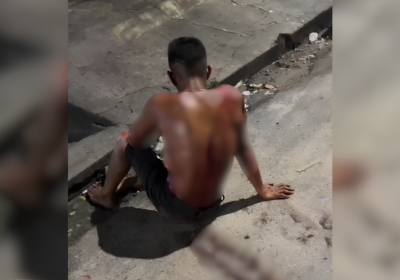 CENAS FORTES! Polícia encontra homem ‘ticado pelo tribunal do crime’